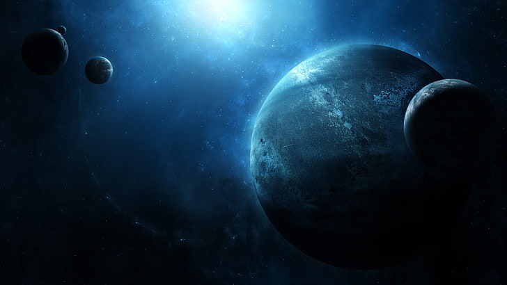 huge, mysterious, many planets, HD wallpaper