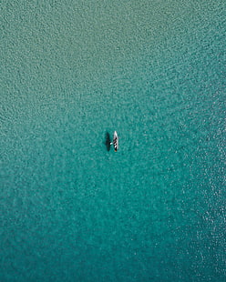 nature, water, boat, canoes, bird's eye view, HD wallpaper HD wallpaper