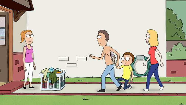TV Show, Rick and Morty, Beth Smith, Jerry Smith, Morty Smith, Summer Smith, Tapety HD