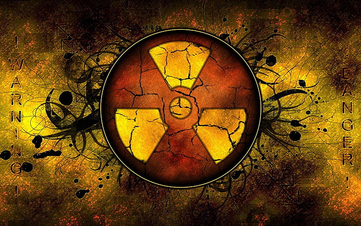 logos, nucléaire, radioactif, signes, Fond d'écran HD