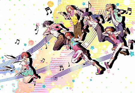 Anime, Uta no Prince-sama, Hijirikawa Masato, Ichinose Tokiya, Ittoki Otoya, Jinguji Ren, Kurusu Syo, Nanami Haruka, Shinomiya Natsuki, Fondo de pantalla HD HD wallpaper