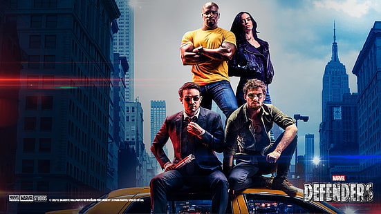 Defensores, The Defenders, Luke Cage, Jessica Jones, Matt Murdock, Daredevil, Iron Fist, Danny Rand, Fondo de pantalla HD HD wallpaper