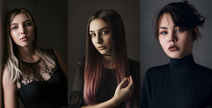 Mikhail Azarov, portrait, women, face, model, HD wallpaper