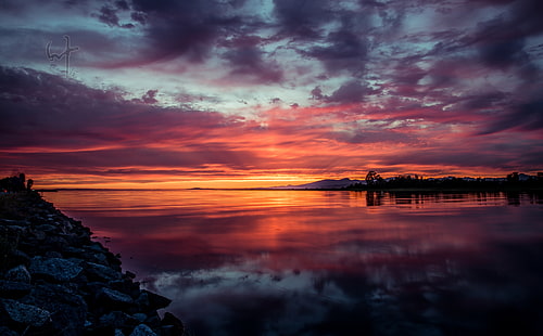 Sunset, Nature, Sun and Sky, Sunset, Water, Virginia, sky, richmond, HD wallpaper HD wallpaper