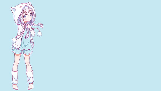 weibliche Anime Charakter Illustration, Anime, kein Hintergrund, Gochuumon wa Usagi Desu ka ?, Kafuu Chino, Anime Mädchen, HD-Hintergrundbild HD wallpaper