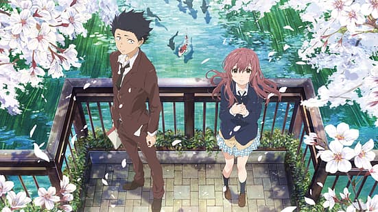 Koe no Katachi., Shouko Nishimiya, anime, Ishida Shōya, Sfondo HD HD wallpaper