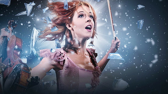 Geige, Frauen, Sänger, Lindsey Stirling, Rotschopf, Musik, Berühmtheit, HD-Hintergrundbild HD wallpaper