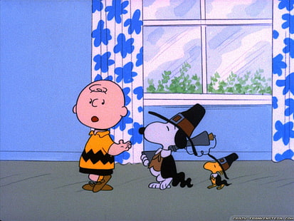 Film, Charlie Brown Thanksgiving, Charlie Brown, Peanuts (Dessin Animé), Snoopy, Fond d'écran HD HD wallpaper