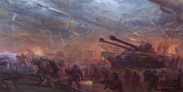 Soldaten und Panzer Wallpaper, Krieg, Armee, UdSSR, Panzer, Alarmstufe Rot, die Sowjetunion, HD-Hintergrundbild HD wallpaper