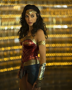Wonder Woman, Gal Gadot, wanita, model, aktris, berambut cokelat, rambut panjang, DC Comics, film stills, Wallpaper HD HD wallpaper