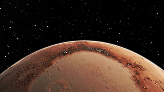 Марс, коричневая планета, космос, 1920x1080, звезда, планета, Марс, HD обои HD wallpaper