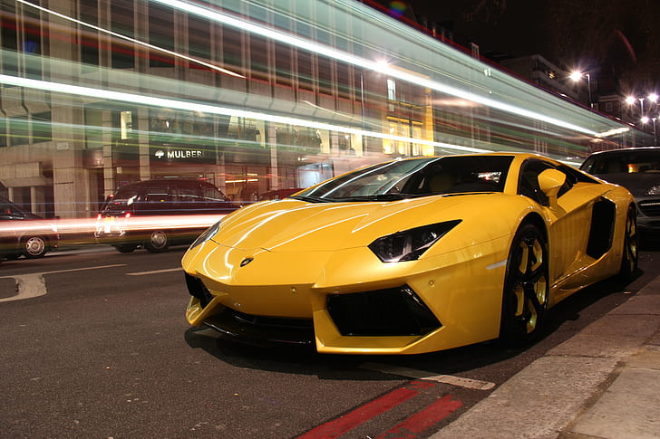 Lamborghini Aventador สีเหลือง, สีเหลือง, Lamborghini Aventador, รถยนต์, ลอนดอน, ซูเปอร์คาร์, ซูเปอร์คาร์, รถราง, รถสปอร์ต, Lamborghini Aventador, รถ, ความเร็ว, การขนส่ง, รถสปอร์ต, ยานพาหนะทางบก, ถนน, โหมดการขนส่ง, ทันสมัย, การจราจร, หรูหรา, วอลล์เปเปอร์ HD
