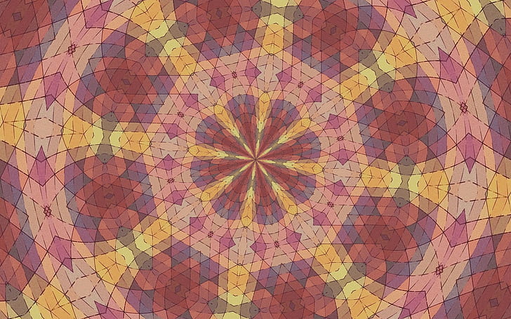 kaleidoscope, symmetry, abstract, artwork, pattern, mosaic, colorful, HD wallpaper