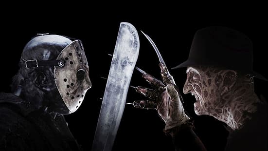 film, horor, Freddy vs. Jason (Film), Freddy Krueger, Jason Voorhees, Wallpaper HD HD wallpaper