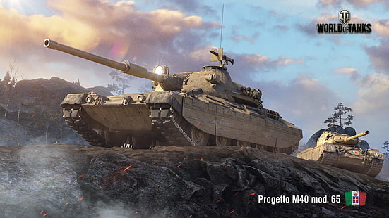 WoT, World of Tanks, Wargaming, Progetto M40, italienischer Panzer, HD-Hintergrundbild HD wallpaper