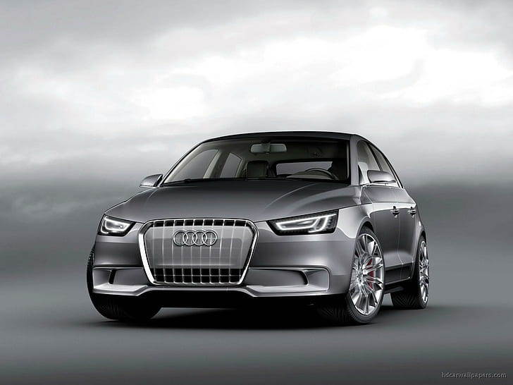 Audi A1 Sportback Concept, gray audi sedan, concept, audi, sportback, cars, HD wallpaper