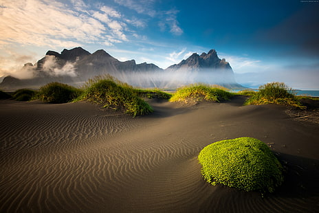 гора, 4к, песок, исландия, рейкьявик, 5к, HD обои HD wallpaper