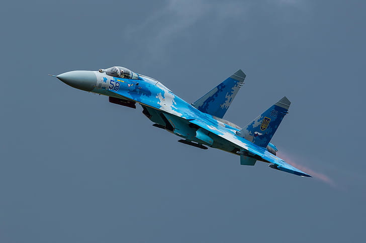 เครื่องบินขับไล่ยูเครน Su-27 กองทัพอากาศยูเครนที่รวดเร็วและรุนแรง, วอลล์เปเปอร์ HD