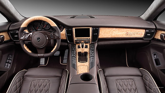 interior do carro, Porsche Panamera, carro, interior do carro, HD papel de parede HD wallpaper