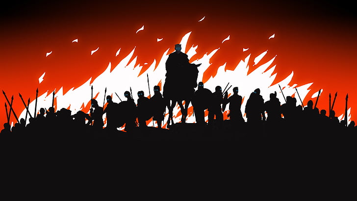 silhouette of soldier, White Walkers, Game of Thrones, CGI, Minimal, 4K, HD wallpaper