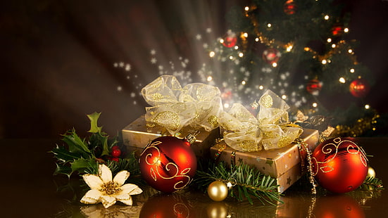 топки топки Magic Christmas абстрактна фотография HD изкуство, красива, красота, Коледа, топка, топки, коледни топки, HD тапет HD wallpaper