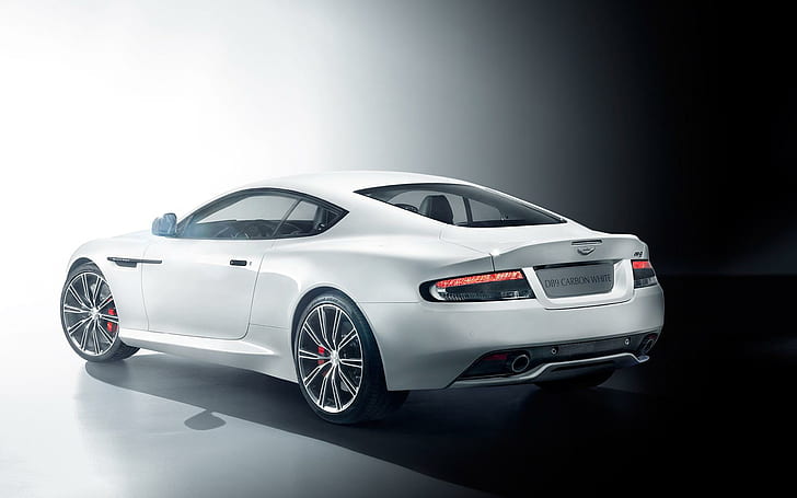 Aston Martin DB9 Carbon White, srebrne sportowe coupe, aston, martin, karbon, biały, samochody, aston martin, Tapety HD