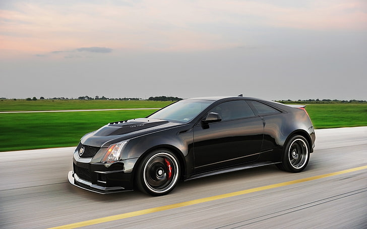 2012, cadillac, coupe, hennessey, muscle, tuning, turbo, twin, vr1200, HD wallpaper