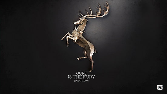 Ours Is The Fury logo, Game of Thrones, House Baratheon, sigils, Wallpaper HD HD wallpaper