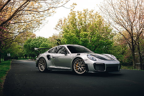 Porsche, Porsche 911 GT2 RS, auto, Porsche 911, Porsche 911 GT2, auto d'argento, auto sportiva, veicolo, Sfondo HD HD wallpaper