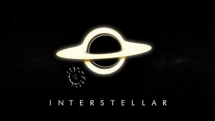 Междузвездно лого, пространство, филм, изкуство, плакат, космически кораб, Междузвездно, Нолан, HD тапет