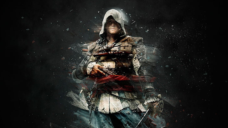 Assassin's Creed spel tapet, Vapen, Assassin's Creed, Sabre, Black Flag, Edward Kenway, Assassin's Creed IV Black Flag, Assassin's Creed 4 Black Flag, Pistol, HD tapet