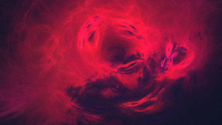 red, abstract, HD wallpaper