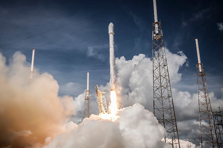 SpaceX, foguete, Falcon 9, fumaça, HD papel de parede