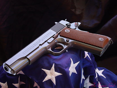 1911, colt, pistolety, pistolety, broń, Tapety HD HD wallpaper