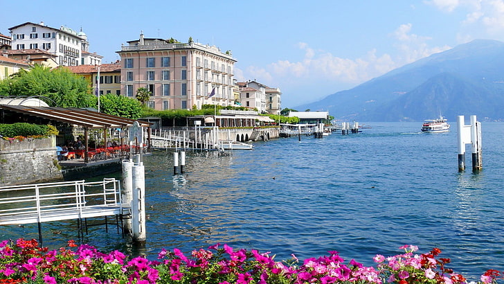 Bellagio, Lago de Como, paisagem, HD papel de parede