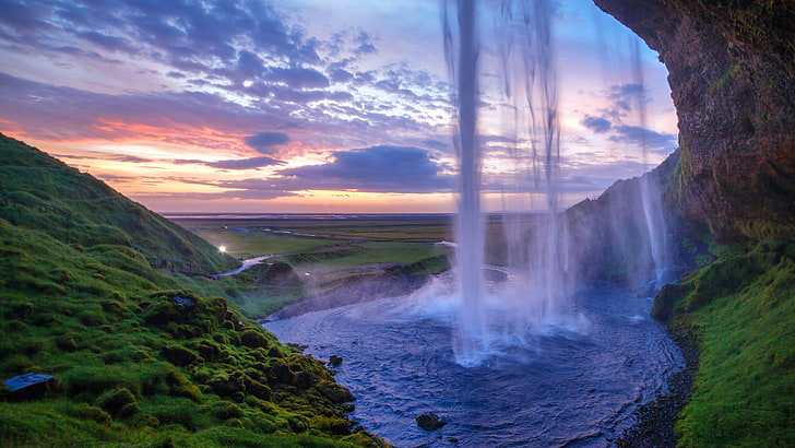 8k водопад природа красота, HD тапет
