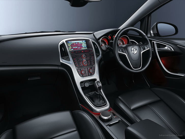 2010 Vauxhall Astra Interior, black and gray auto steering wheel and gear shift lever, interior, 2010, vauxhall, astra, cars, HD wallpaper