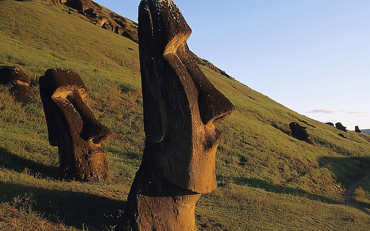 Île de Pâques, Moai, Statue, Fond d'écran HD