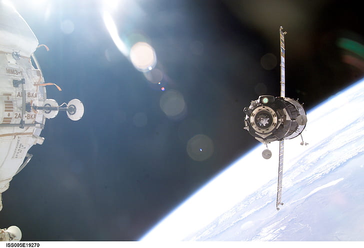 ruang, Bumi, docking dengan ISS, Wallpaper HD