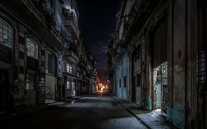 Rue, Urbain, La Havane, Cuba, Lumières, Architecture, Ville, Rue, Urbain, La Havane, Cuba, Lumières, Architecture, Ville, Fond d'écran HD