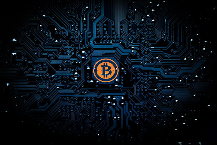 Technology, Bitcoin, Circuit, HD wallpaper