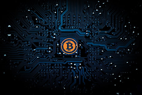 Technologie, Bitcoin, Schaltung, HD-Hintergrundbild HD wallpaper