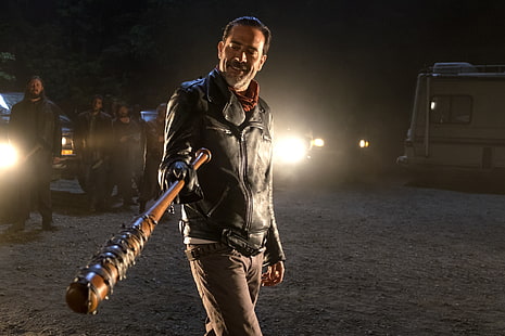 The Walking Dead Negan, Jeffrey Dean Morgan, The walking dead, säsong 6, Negan, HD tapet HD wallpaper