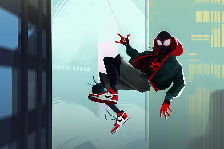 Movie, Spider-Man: Into The Spider-Verse, Marvel Comics, Miles Morales, Spider-Man, HD wallpaper