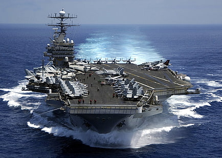 navio, militar, porta-aviões, veículo, HD papel de parede HD wallpaper