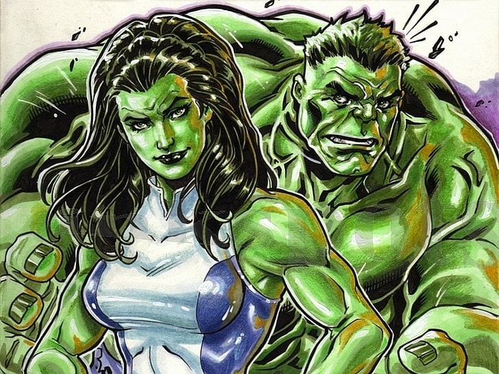 Comics, She-Hulk, Hulk, HD wallpaper