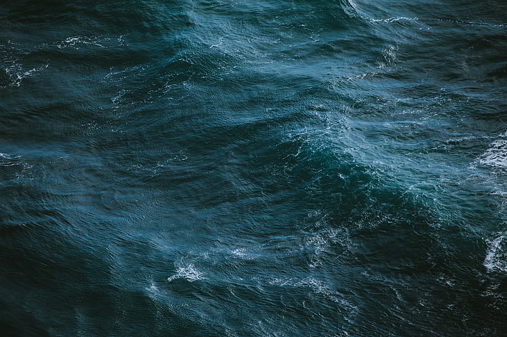ocean waves, sea, water, surface, waves, foam, HD wallpaper