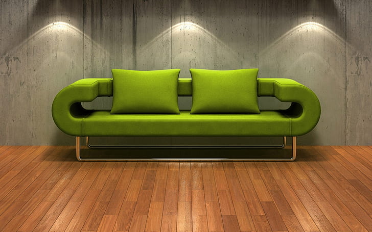 3D Couch, HD wallpaper