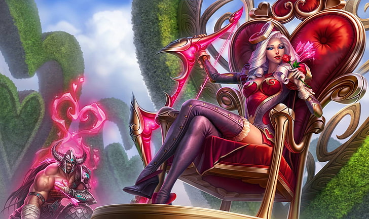 female archer character, Ashe, League of Legends, Tryndamere, video games, HD wallpaper