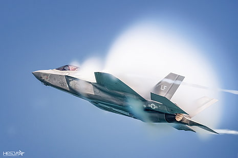 F-35, 전투기 폭격기, 호주 왕립 공군, Prandtl의 효과 — Glauert, F-35 Lightning II, HESJA Air-Art Photography, 록히드 마틴 F-35A Lightning II, HD 배경 화면 HD wallpaper